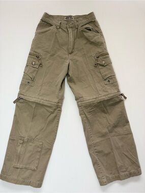 Kids Zip-Off Cargo Pants in Olive